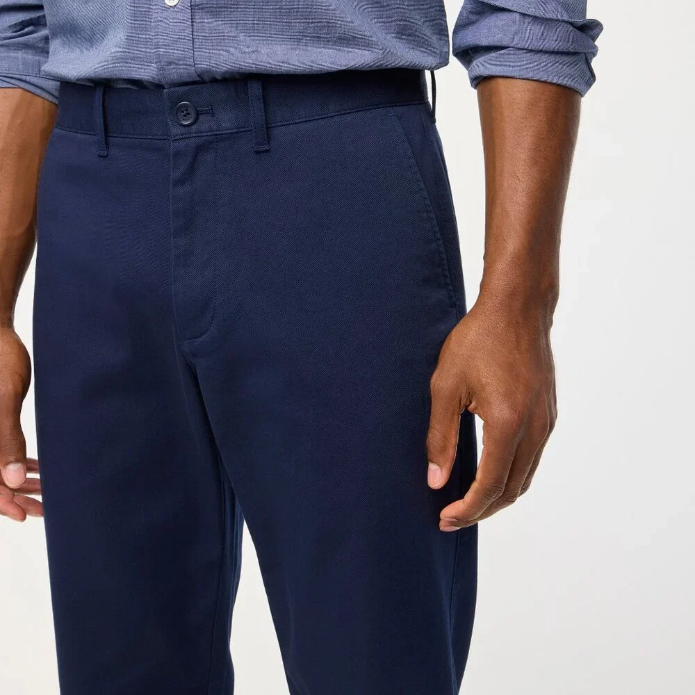 NWT Mens Size 38 38x32 J. Crew Navy Blue Straight Fit Flex Chino Pant NEW